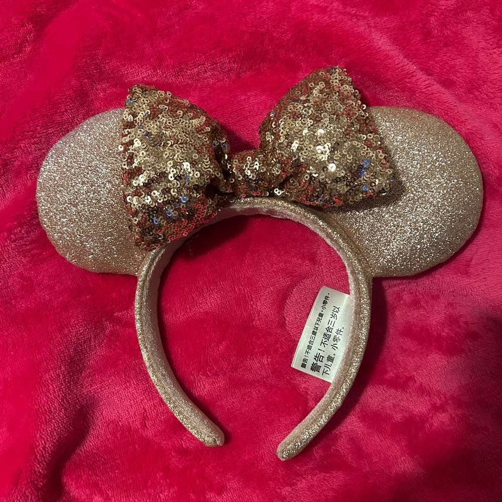 Disney Glittery Pink Mouse Ears Headband
